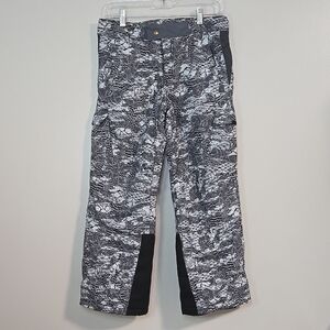 Columbia Kids Grey Patterned Ski Pants, Size 10-12 ~ EUC
